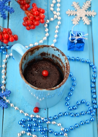 Christmas chocolate cake in the cupの写真素材