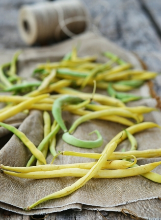 fresh,organic  green beans 