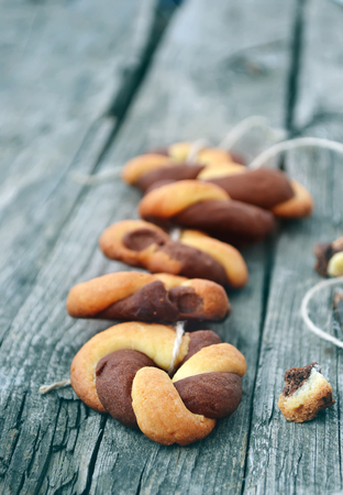 easter cookies. style rustic. selective focusの写真素材