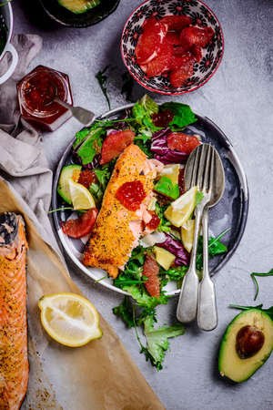 Beetroot and dill salmon gravlax.style hugge.selective focusの写真素材
