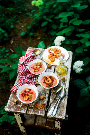 Duck baked with apples and sauerkraut .style rustic.selective focusの写真素材