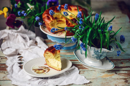 Romanian paska..traditional easter pastries. selective focusの写真素材