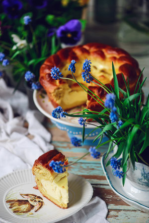 Romanian paska..traditional easter pastries. selective focusの写真素材