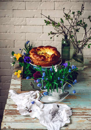 cheese on the cutting board .style rustic.selective focusの写真素材