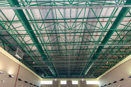 Factory metal ceiling, Interior Metal sheet Roofの写真素材