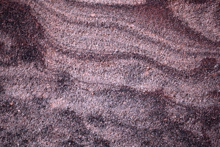 Structures of an iron rich sandstone cut perpendicular to the bedding.の写真素材