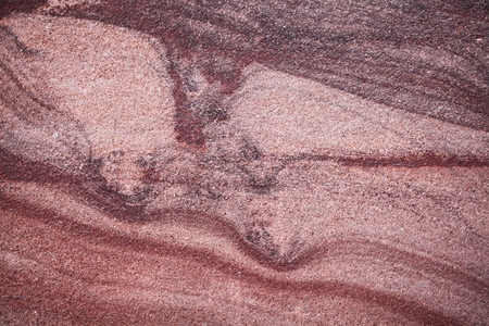 Structures of an iron rich sandstone cut perpendicular to the bedding.の写真素材