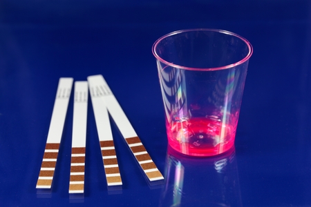 Test strip for chemical analyses.の写真素材