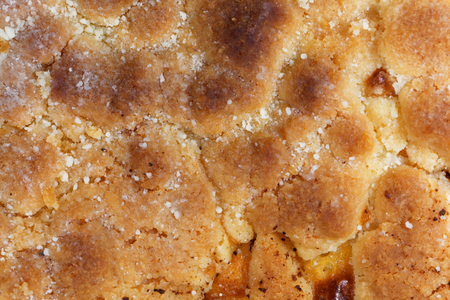 Macro photo of the surface of a german butter cake.の写真素材