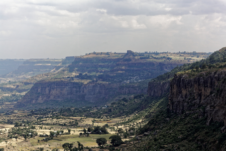 Landscape in the Ethiopian mountains near Debre Libanos.