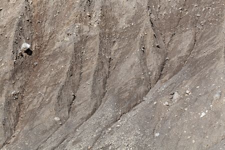 Soil erosion in the Swiss Alps, Val Trupchun, Swiss National Park.の写真素材