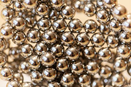 Abstract with small steel balls as texture or background.の写真素材