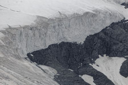 Part of the Pasterze glacier in the Eastern Alps in Austria.の写真素材