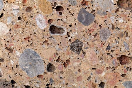 Surface of a conglomerate from the Alps in Southern Germany, so called Nagelfluh, that is used as...