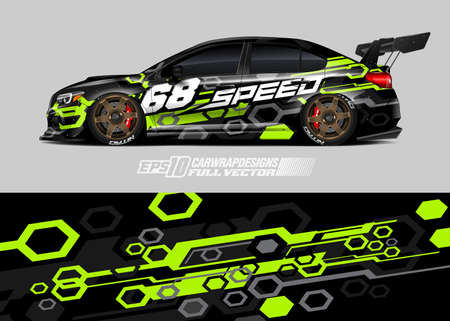 Race car wrap designsのイラスト素材