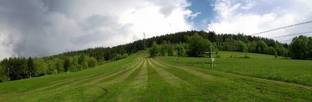 Hill in the summerの写真素材