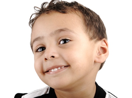 Happy boy whit the a big smileの写真素材