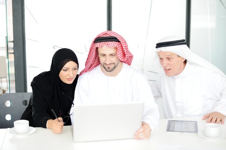 Muslim business at workの写真素材