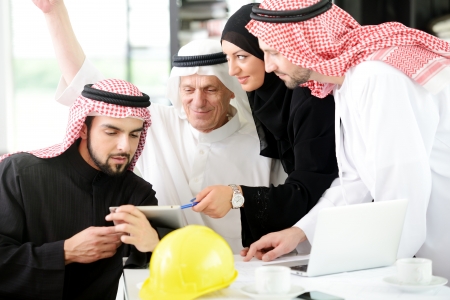 Portrait of araabic architect explaining his projectの写真素材