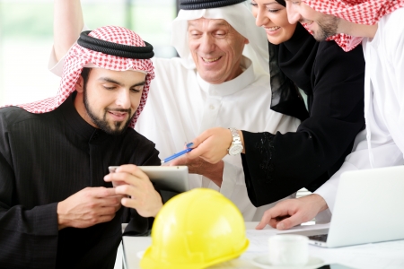 Portrait of araabic architect explaining his projectの写真素材