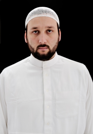 Arabic Muslim man with beard portraitの写真素材