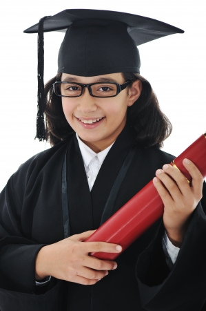 Diploma graduating little student kidの写真素材