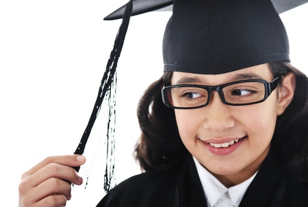 Diploma graduating little student kidの写真素材