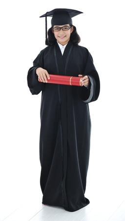 Diploma graduating little student kidの写真素材