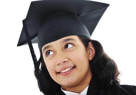 Diploma graduating little student kidの写真素材