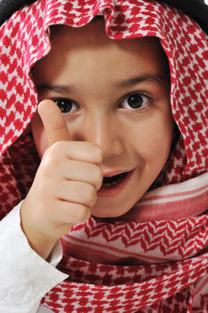 Cute kid with thumb upの写真素材