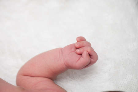Newborn baby in first week of his lifeの写真素材