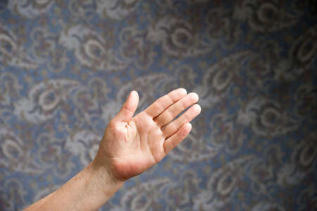 Hand woman on background. High quality photoの写真素材
