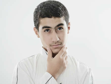 Arabic kid portrait alone . high quality photoの写真素材