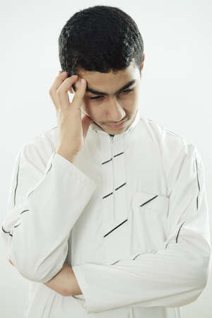 Arabic kid portrait alone . high quality photoの写真素材