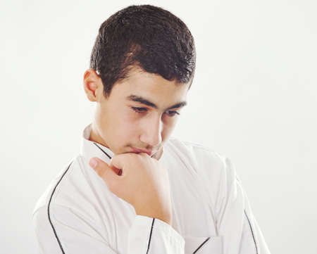 Arabic kid portrait alone . high quality photoの写真素材