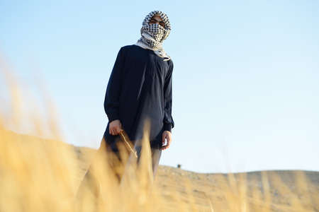 Man on the meadow, high quality photoの写真素材