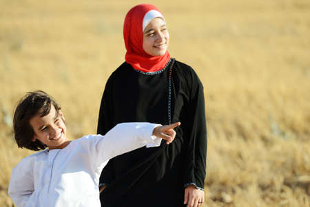 Arabic people enjoying in nature