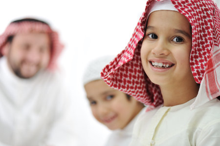 Father and sonsの写真素材