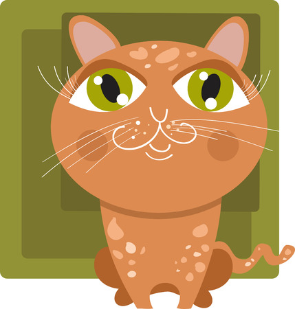 Red catのイラスト素材