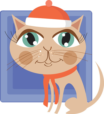 cat in a hat のイラスト素材