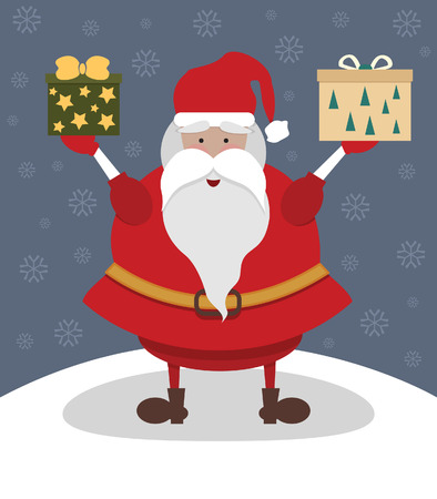 Santa Clause with presentsのイラスト素材