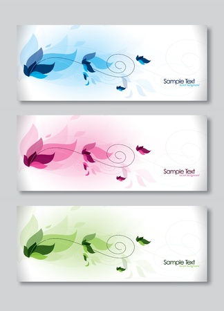 Set of Three Banners. Abstract Headers. のイラスト素材