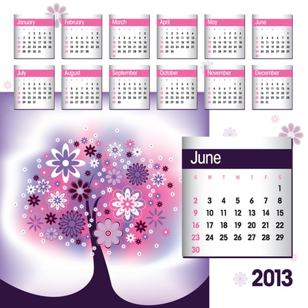 2013 Calendar  June のイラスト素材