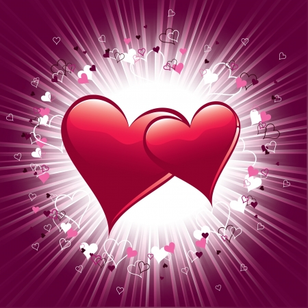 Valentine Day Background  Hearts のイラスト素材