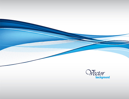 Blue Vector Modern Wavy Background. Eps10.のイラスト素材