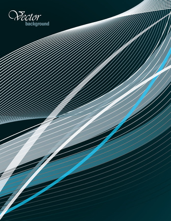 Blue Vector Modern Wavy Background. Eps10.のイラスト素材