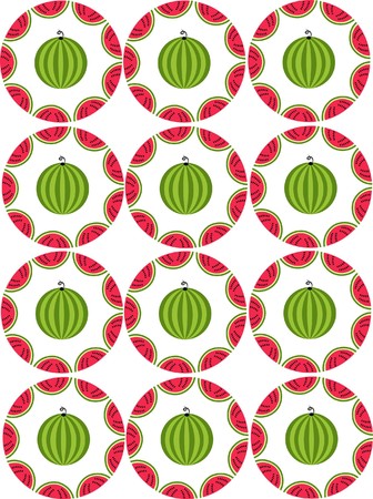 sweet watermelon colorful seamless template, summer designのイラスト素材