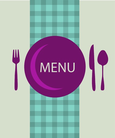 restaurant menu design with table utensil , vector illustrationのイラスト素材