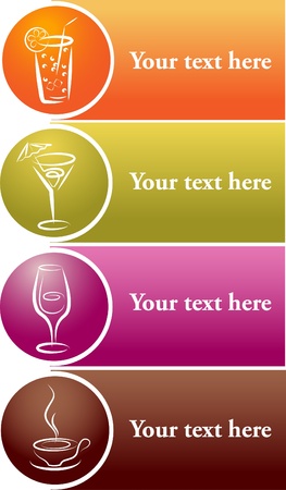 beverage icons . menu templateのイラスト素材