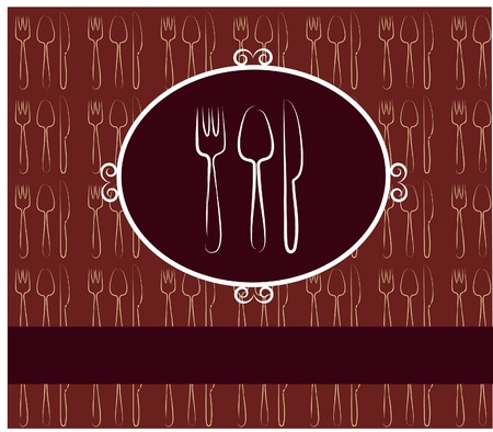 fork, spoon, knife. restaurant template menu designのイラスト素材